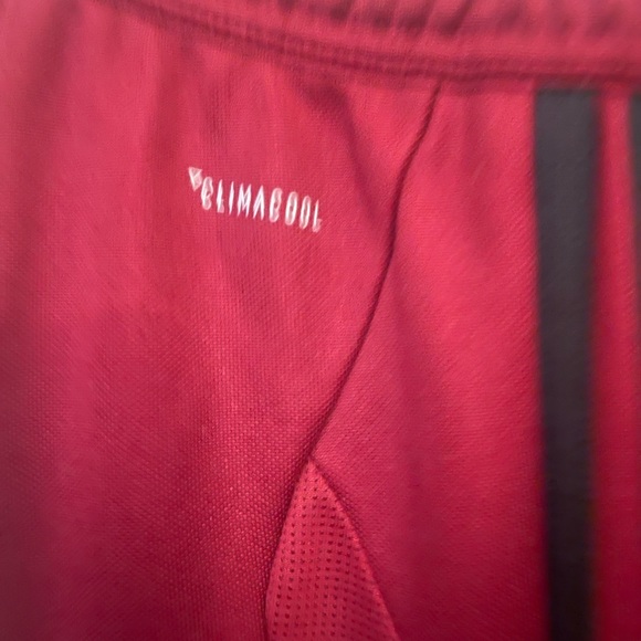 Adidas three stripe men’s jogger in burgundy/black stripe - Picture 3 of 8